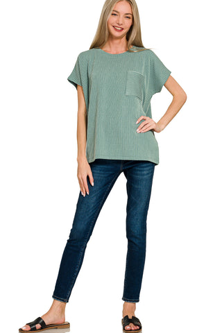 Stand By Me Corded Pocket Top • Jade-Zenana-Shop Anchored Bliss Women's Boutique Clothing Store
