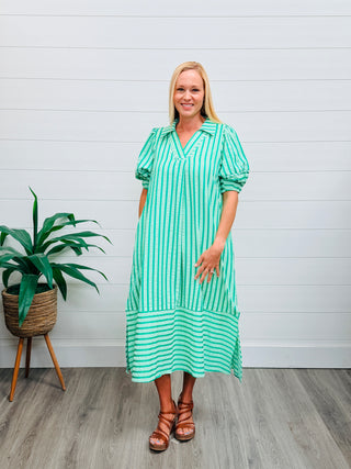 Ray of Sunshine Maxi Dress • Green-Umgee-Shop Anchored Bliss Women's Boutique Clothing Store