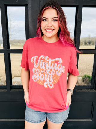 Retro Vintage Soul Graphic Tee-Harps & Oli-Shop Anchored Bliss Women's Boutique Clothing Store