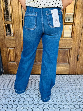Risen Just the Beginning High Rise Denim Jeans-Risen-Shop Anchored Bliss Women's Boutique Clothing Store