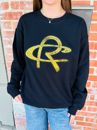 Royse City RC Sequin Patch Sweatshirt-Harps & Oli-Shop Anchored Bliss Women's Boutique Clothing Store