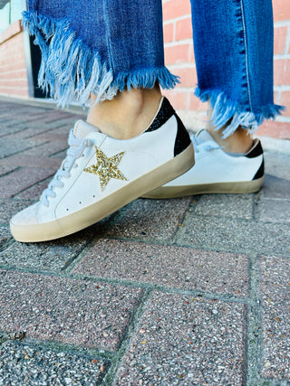 ShuShop Pamela Meant to Shine Sneakers • Black & Gold-ShuShop-Shop Anchored Bliss Women's Boutique Clothing Store