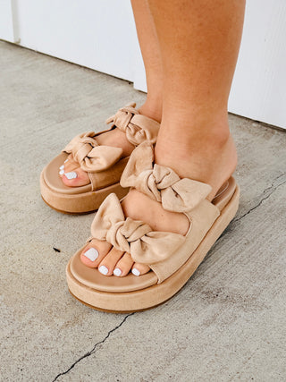 ShuShop Sunshine Girl Platform Sandals • Kiki Beige Suede-ShuShop-Shop Anchored Bliss Women's Boutique Clothing Store