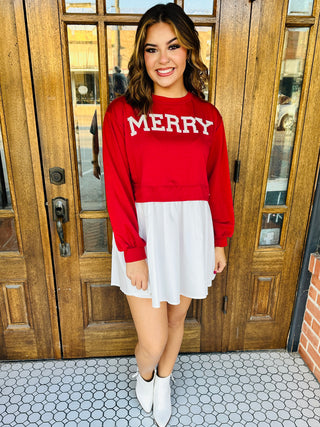 Simply Southern Merry Pearl Embellished Dress-Simply Southern-Shop Anchored Bliss Women's Boutique Clothing Store