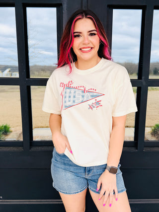 Simply Southern USA Appliqué Graphic Tee-Simply Southern-Shop Anchored Bliss Women's Boutique Clothing Store