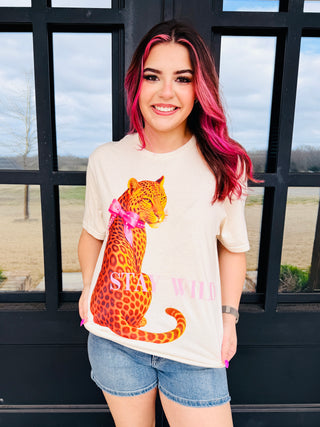 Stay Wild Rhinestone Leopard Graphic Tee-Keep it Gypsy-Shop Anchored Bliss Women's Boutique Clothing Store