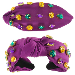 Take Me to Nola Rhinestone Studded Headband • Purple-Something Special LA-Shop Anchored Bliss Women's Boutique Clothing Store