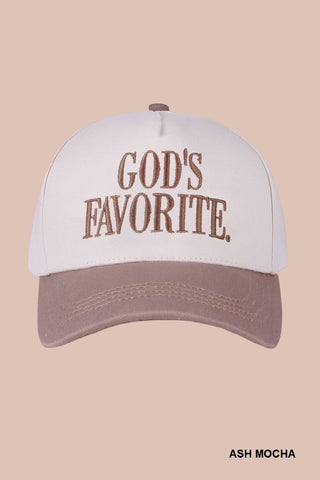 Gods Favorite Embroidered Cap • Mocha-Zenana-Shop Anchored Bliss Women's Boutique Clothing Store