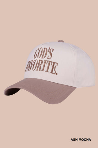 Gods Favorite Embroidered Cap • Mocha-Zenana-Shop Anchored Bliss Women's Boutique Clothing Store