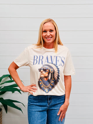 Vogue Braves Graphic Tee-Harps & Oli-Shop Anchored Bliss Women's Boutique Clothing Store