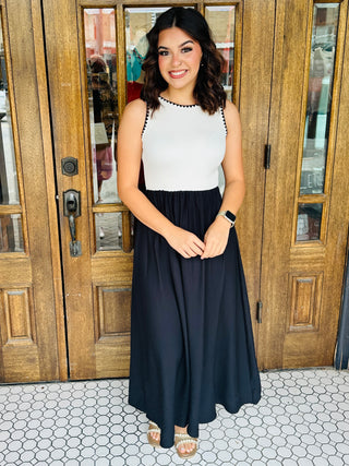 What a Girl Wants Maxi Dress • Cream & Black-Blu Pepper-Shop Anchored Bliss Women's Boutique Clothing Store