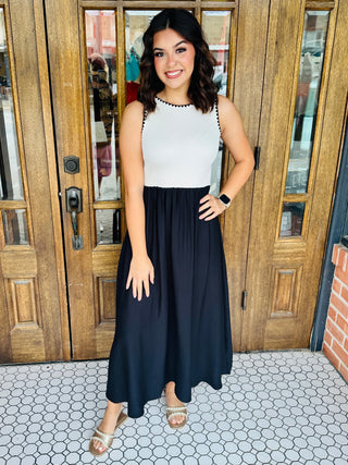 What a Girl Wants Maxi Dress • Cream & Black-Blu Pepper-Shop Anchored Bliss Women's Boutique Clothing Store