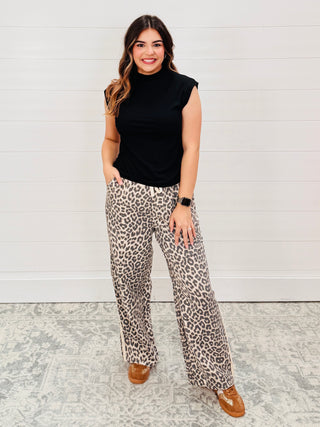 Wild About You Wide Leg Leopard Pants-Very J-Shop Anchored Bliss Women's Boutique Clothing Store