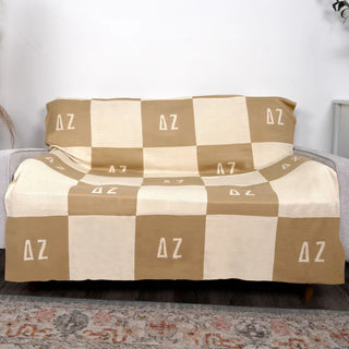 Sorority Acrylic Knit Checkered Blanket-Sorority Shop-Shop Anchored Bliss Women's Boutique Clothing Store