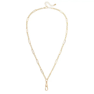 Annie Multi Link Charm Necklace Base • Shiny Gold-Canvas Style-Shop Anchored Bliss Women's Boutique Clothing Store