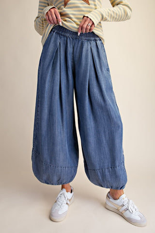 Go Your Own Way Wide Leg Denim Jogger Pants-Easel-Shop Anchored Bliss Women's Boutique Clothing Store