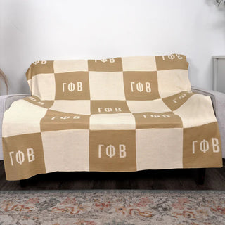 Sorority Acrylic Knit Checkered Blanket-Sorority Shop-Shop Anchored Bliss Women's Boutique Clothing Store