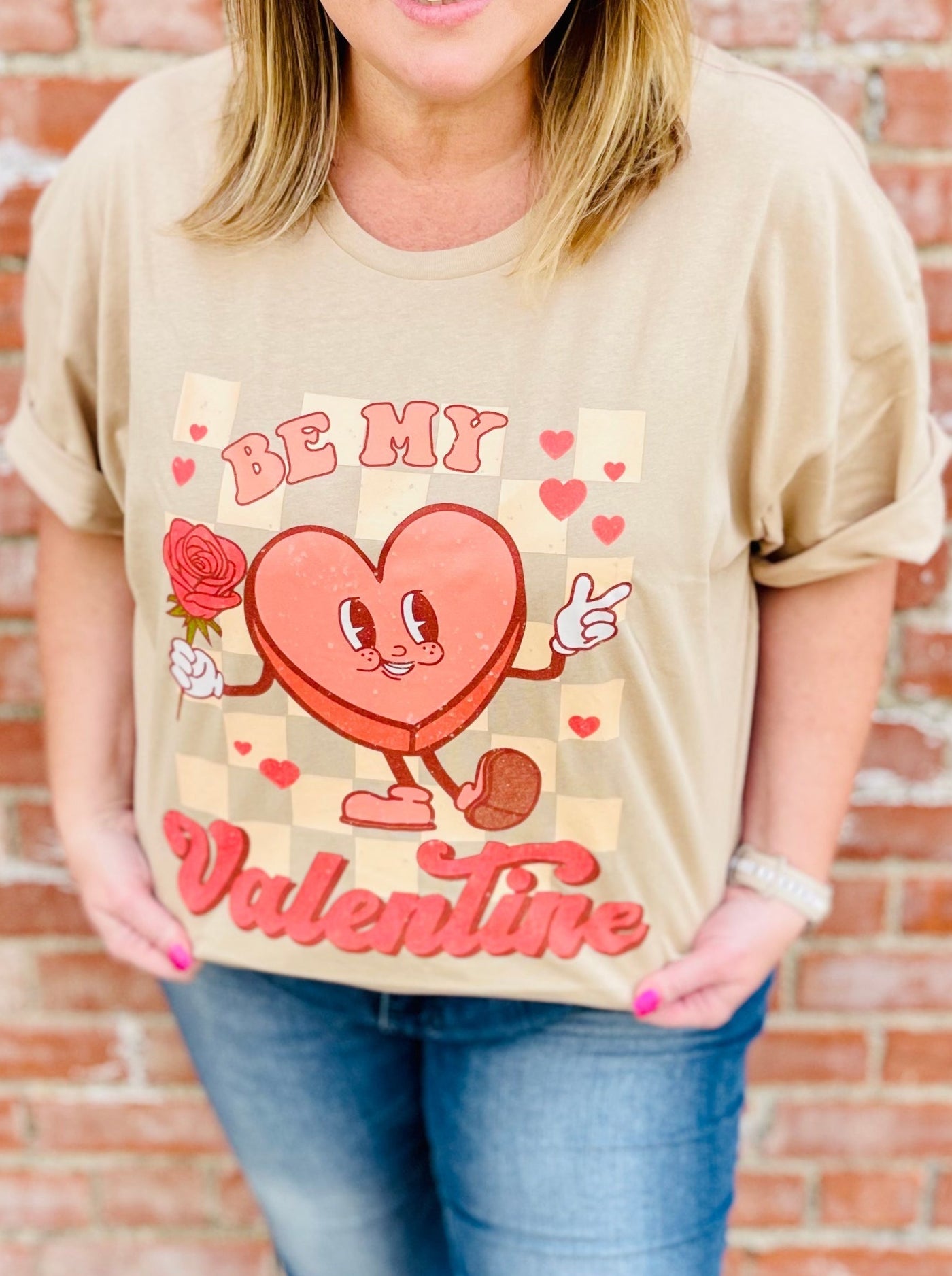 Be My Valentine Graphic Tee-Harps & Oli-Shop Anchored Bliss Women's Boutique Clothing Store