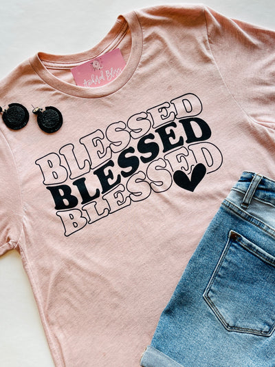 Triple Blessed Graphic Tee-Harps & Oli-Shop Anchored Bliss Women's Boutique Clothing Store