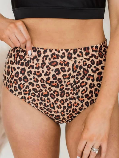 Sandy Shores Swimsuit Bottoms • Leopard-Mack and Mal-Shop Anchored Bliss Women's Boutique Clothing Store