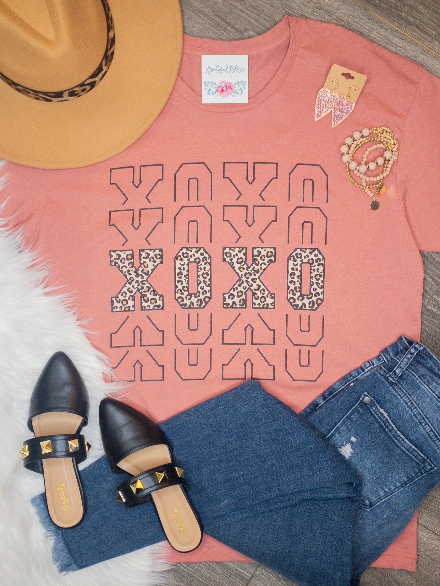 XOXO Graphic Tee-Harps & Oli-Shop Anchored Bliss Women's Boutique Clothing Store
