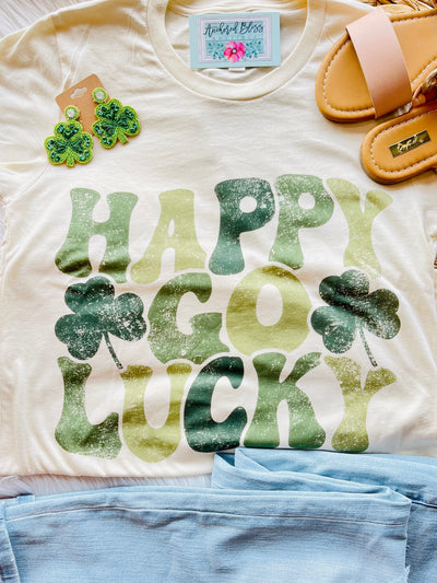 Happy Go Lucky Graphic Tee-Harps & Oli-Shop Anchored Bliss Women's Boutique Clothing Store