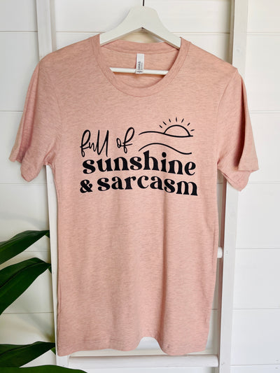 Full of Sunshine & Sarcasm Graphic Tee-Harps & Oli-Shop Anchored Bliss Women's Boutique Clothing Store