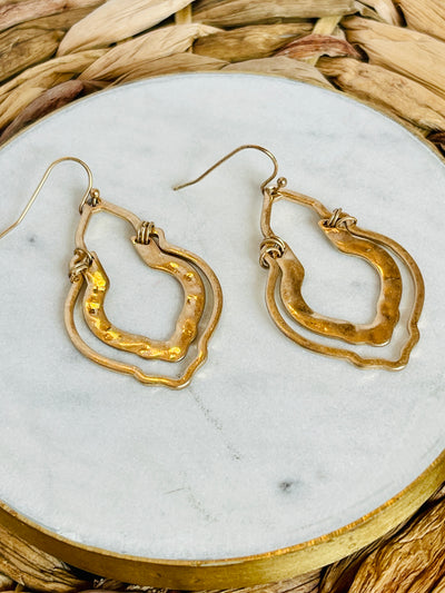For The Time Being Earrings • Gold-DMC-Shop Anchored Bliss Women's Boutique Clothing Store