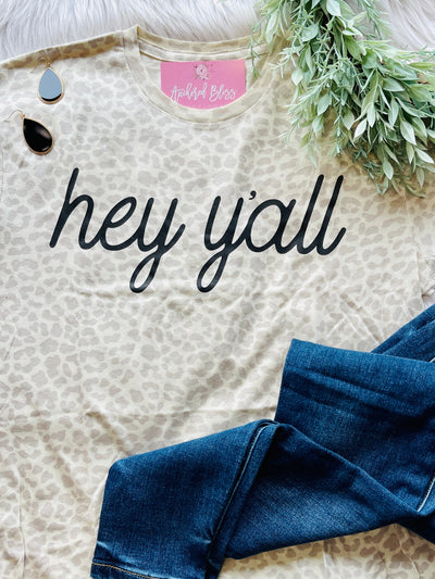 Hey Y'all Graphic Tee-Harps & Oli-Shop Anchored Bliss Women's Boutique Clothing Store