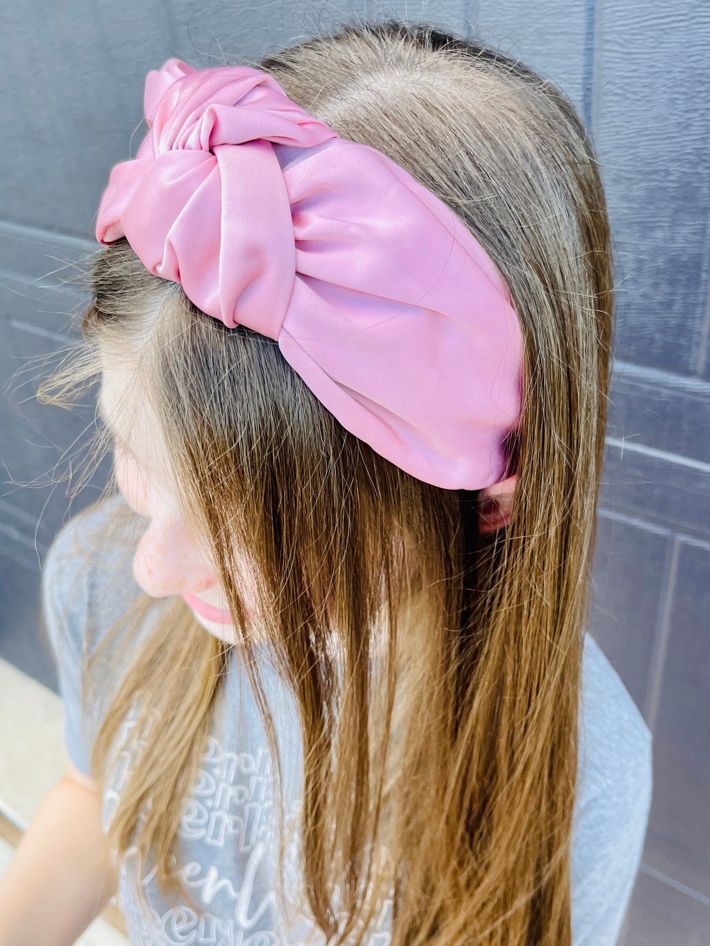 Out And About Satin Knot Headband • Blush-DMC-Shop Anchored Bliss Women's Boutique Clothing Store