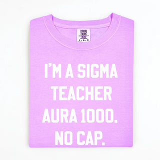 PRE-ORDER Sigma Teacher No Cap Graphic Tee-Mugsby-Shop Anchored Bliss Women's Boutique Clothing Store