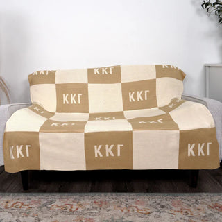 Sorority Acrylic Knit Checkered Blanket-Sorority Shop-Shop Anchored Bliss Women's Boutique Clothing Store