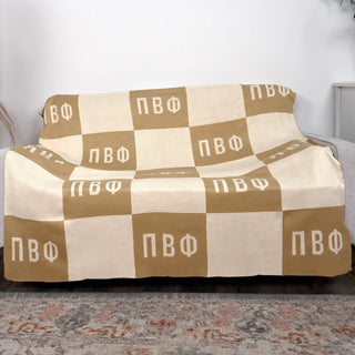 Sorority Acrylic Knit Checkered Blanket-Sorority Shop-Shop Anchored Bliss Women's Boutique Clothing Store