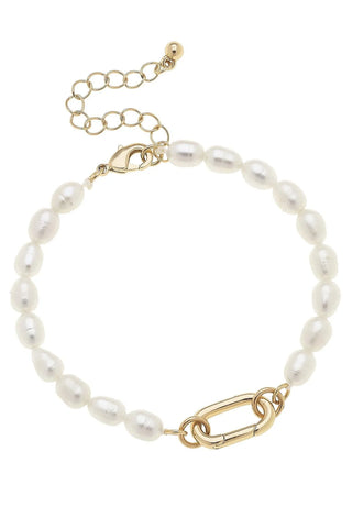 Piper Freshwater Pearl Charm Bracelet Base • Ivory-Canvas Style-Shop Anchored Bliss Women's Boutique Clothing Store