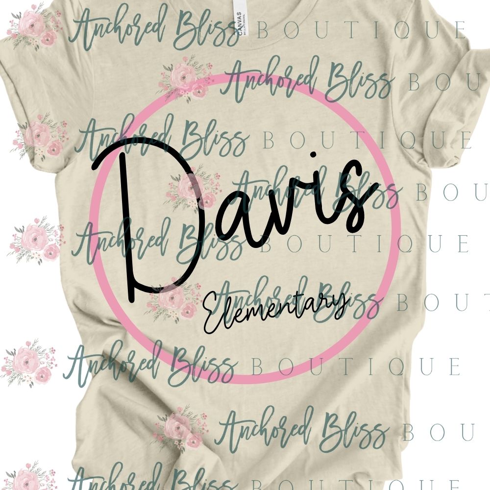{Customizable School} Sweet & Simple Circle Graphic Tee-Harps & Oli-Shop Anchored Bliss Women's Boutique Clothing Store