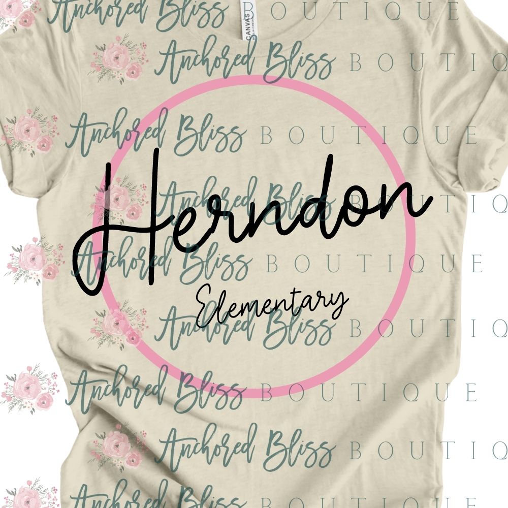 {Customizable School} Sweet & Simple Circle Graphic Tee-Harps & Oli-Shop Anchored Bliss Women's Boutique Clothing Store