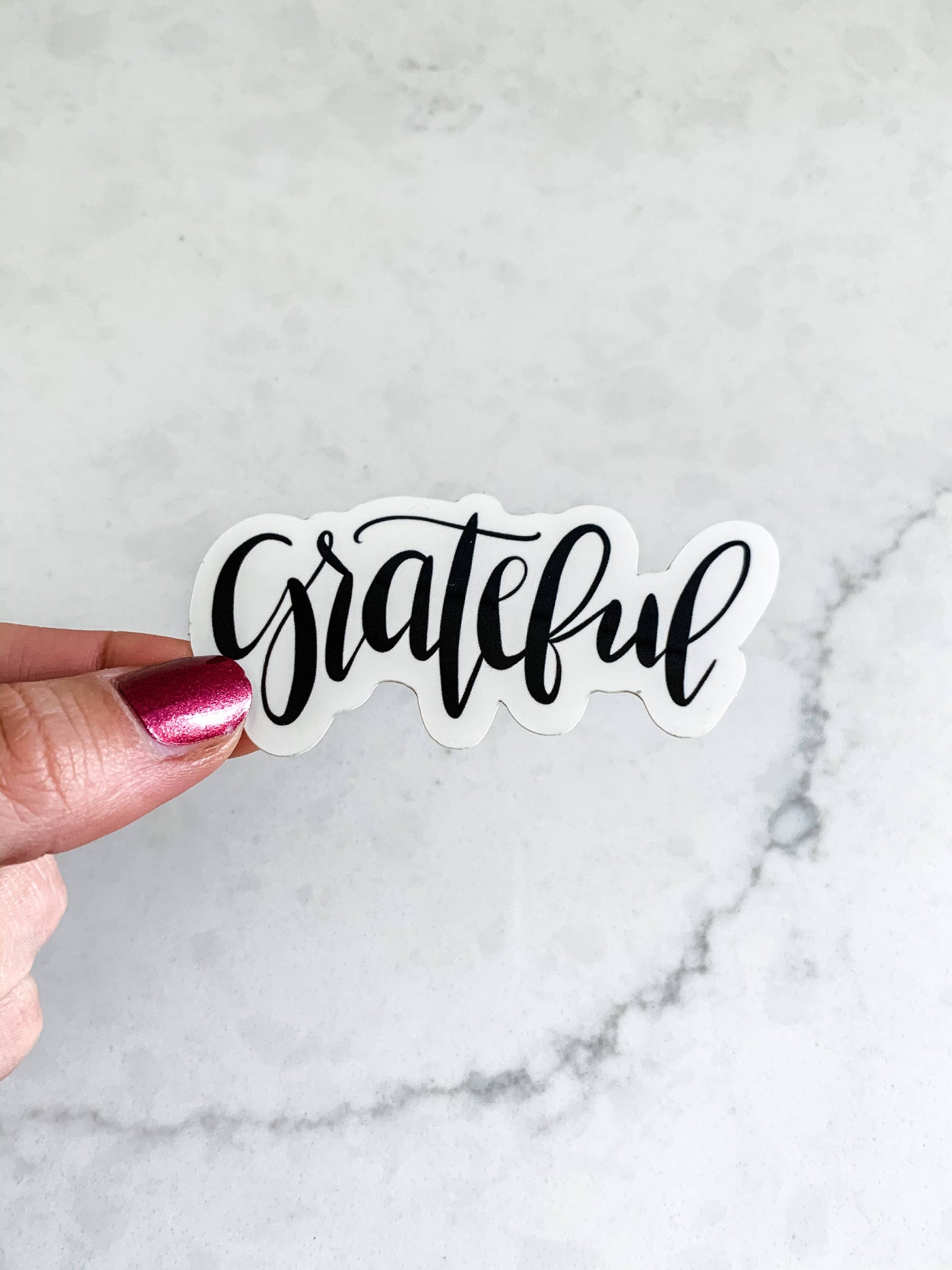 Grateful Hand-Lettered Sticker-The Shook Nook-Shop Anchored Bliss Women's Boutique Clothing Store