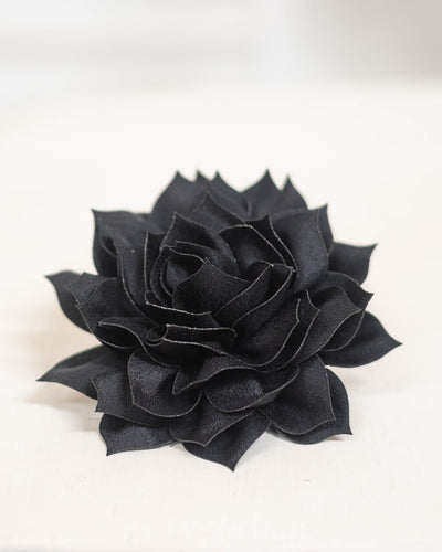 Black Fluffy Flower-Tracy Zelenuk-Shop Anchored Bliss Women's Boutique Clothing Store