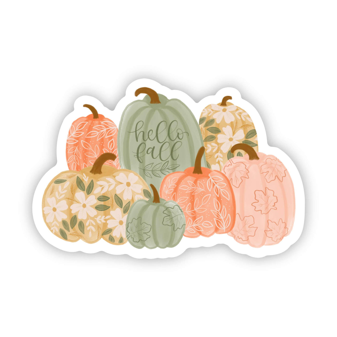 Hello Fall Pumpkin Sticker-Big Moods-Shop Anchored Bliss Women's Boutique Clothing Store