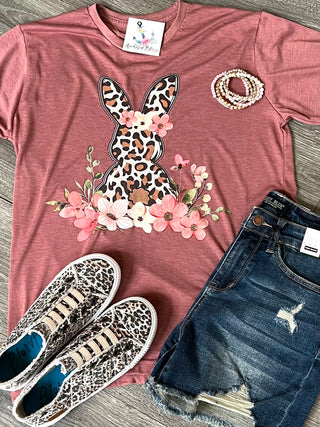 PRE-ORDER Leopard Print Bunny Silhouette-Harps & Oli-Shop Anchored Bliss Women's Boutique Clothing Store