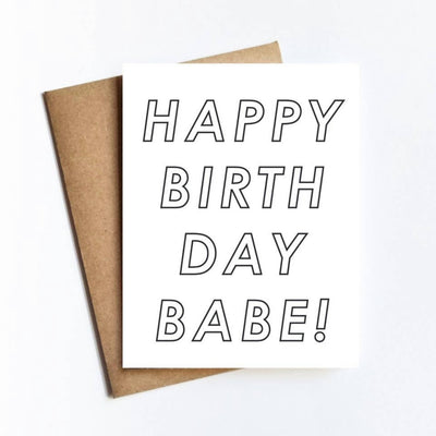 Happy Birthday Babe Greeting Card-Tracy Zelenuk-Shop Anchored Bliss Women's Boutique Clothing Store