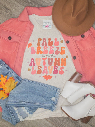 Fall Breeze & Autumn Leaves Graphic Tee-Harps & Oli-Shop Anchored Bliss Women's Boutique Clothing Store