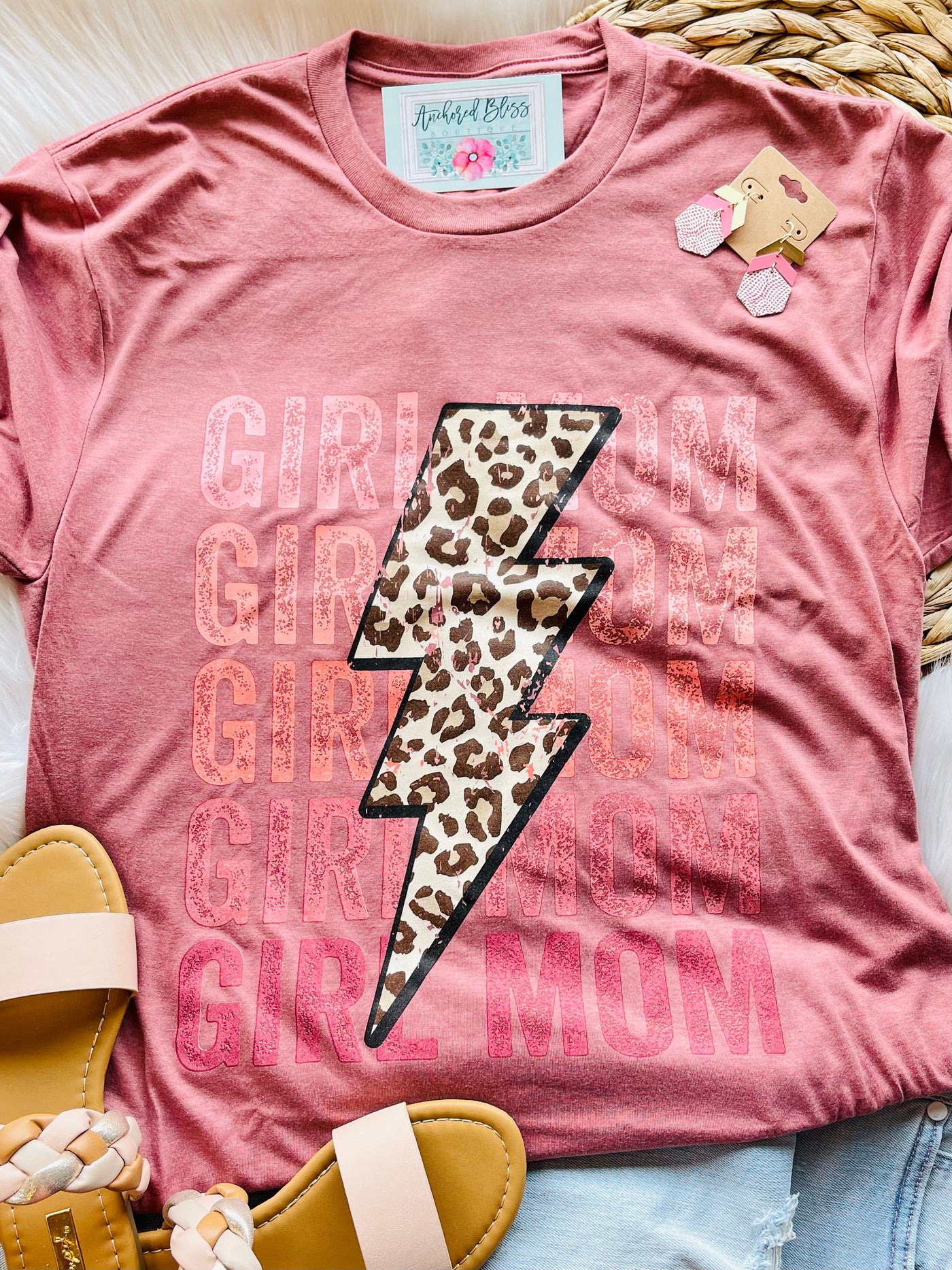 Girl Mom Repeat Graphic Tee-Harps & Oli-Shop Anchored Bliss Women's Boutique Clothing Store