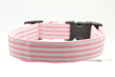 Pink Stripe Dog Collar-Dog Collar World-Shop Anchored Bliss Women's Boutique Clothing Store