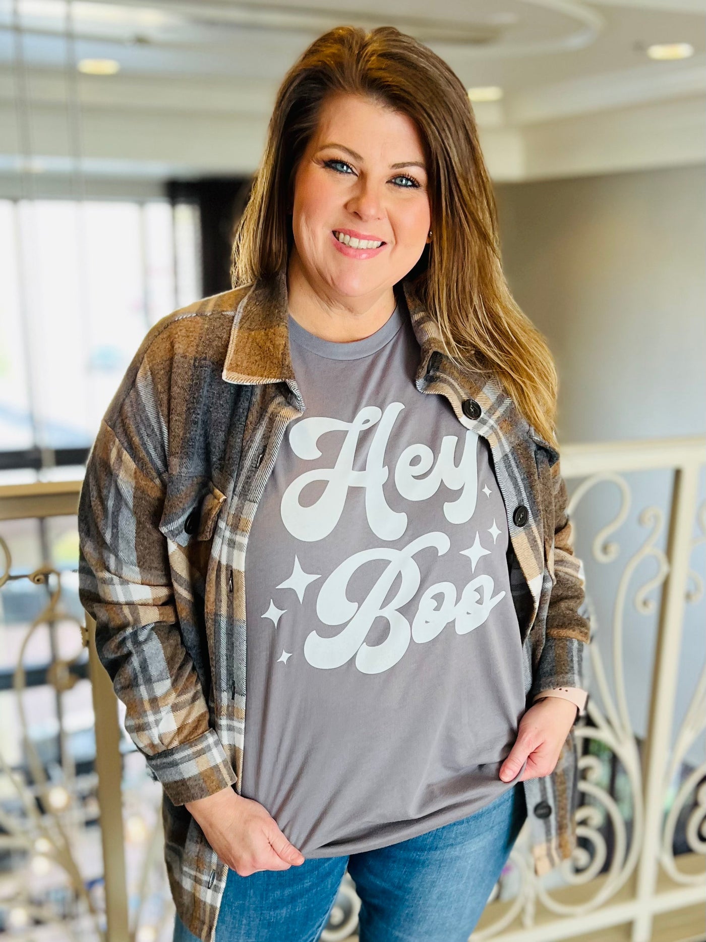 Hey Boo Graphic Tee-Harps & Oli-Shop Anchored Bliss Women's Boutique Clothing Store