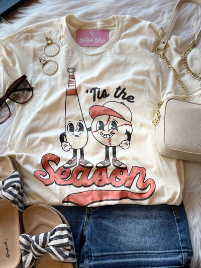 Tis the Season Baseball Graphic Tee-Harps & Oli-Shop Anchored Bliss Women's Boutique Clothing Store