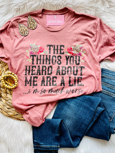 The Things You Heard Graphic Tee-Harps & Oli-Shop Anchored Bliss Women's Boutique Clothing Store