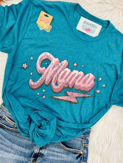 Stars Mama Graphic Tee-Harps & Oli-Shop Anchored Bliss Women's Boutique Clothing Store