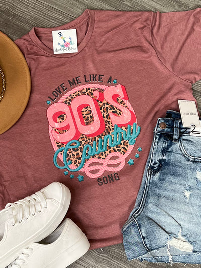 Love Me Like a 90s Country Song Graphic Tee-Harps & Oli-Shop Anchored Bliss Women's Boutique Clothing Store