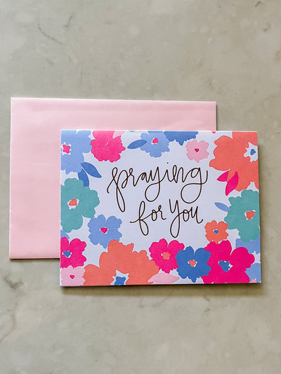 Praying For You Floral Greeting Card-Mary Square-Shop Anchored Bliss Women's Boutique Clothing Store